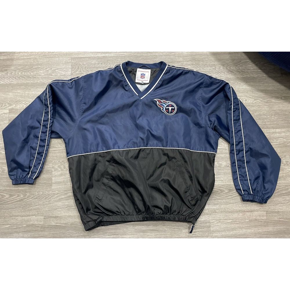 NFL Tennessee Titans Football  Windbreaker Jacket Pullover Embroidered Men's 2XL